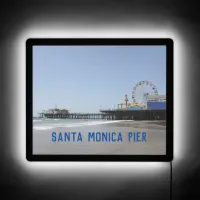 Santa Monica Pier with Title LED Sign