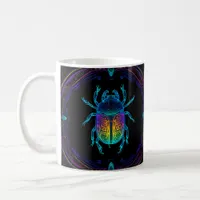 Vibrant Neon Scarab  Coffee Mug