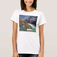 Alaskan Mountain View with Boat T-Shirt