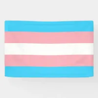 Pink, Blue and White Transgender Flag  Banner