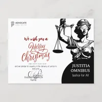 Elegant Legal Greetings for Clients & Associates Holiday Postcard