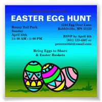 Budget Painted Eggs Easter Egg Hunt Invitation Photo Print