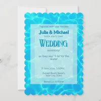  Azure Turquoise Bleu Water Reflection Minimalism Invitation