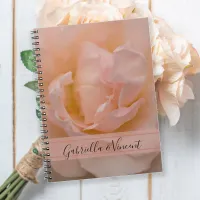 Pale Pink Rose Floral Wedding Notebook