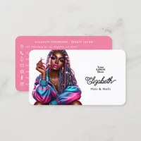 Sparkling African American Urban Hip Hop Salon Business Card