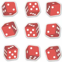 Casino Craps Dice Sticker