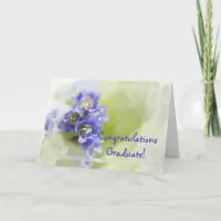 Little Purple Flowers Graduation Congratulations Card