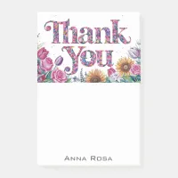 *~* AP85 Gratitude Manifestation Flowers Tulips Post-it Notes