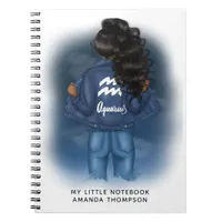 African American Aquarius Zodiac Sign Notebook