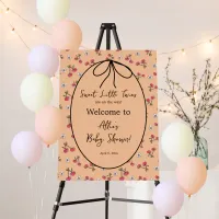 Twins Baby Shower Cherry Berry Sweet Welcome Foam Board