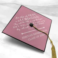 Modern Pink Christian Bible Verse Isaiah 40 Graduation Cap Topper