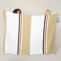 Trendy Modern color block and Stripes  Fleece Blanket