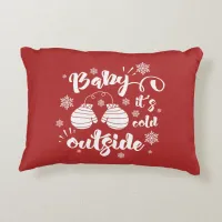 Baby its cold outside cute mittens winter decorative pillow