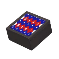 Best Mom in Patriotic Diamond Shape Keepsake Box