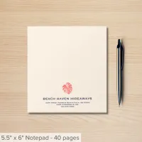 Tropical Monstera Leaf Logo Notepad