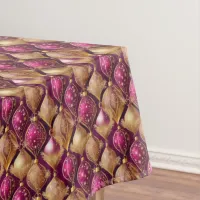 Magenta Gold Christmas Pattern#12 ID1009 Tablecloth