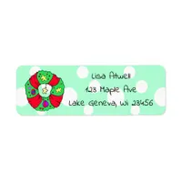 Cute Holiday Christmas Wreath Label