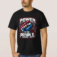 Power to the People Fist Drawing T-Shirt