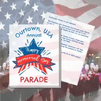 Memorial Day Star Flag Our Town Annual Parade Flyer