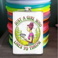 Just a Girl Who Likes to Throw | Disc Golf  Flask