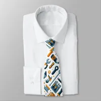 Funny Construction Tools Neck Tie