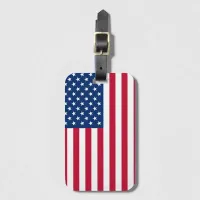 Patriotic America Flag Red White and Blue Luggage Tag