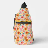 Colorful Daisies Print Cut Sew Bag