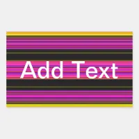 Thin Colorful Stripes - 2 Rectangular Sticker