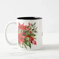 Poinsetta Garland 2Two-Tone Coffee Mug