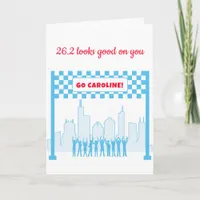 Personalized 26.2 Chicago Marathon Run Congrats  Card