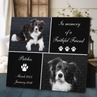 In Memory Dog Tribute Pet Photo Memorial Keepsake Plaque