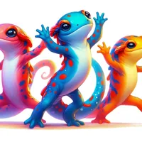 W2A Colorful Salamanders do the Salamander Slide