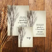 Dried Barley in Bottle Country Farm Wedding Stationery Collection