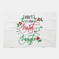 dont get your tinsel in a tangle Christmas Kitchen Towel
