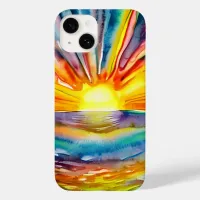 Pretty Vibrant Colorful Sunset over the Water Case-Mate iPhone 14 Case