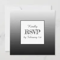 Elegant Minimalist Simple Photo Wedding RSVP  Invitation