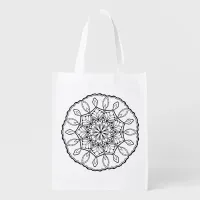 Lovely Mandala Adult Coloring Art Supplies Bag