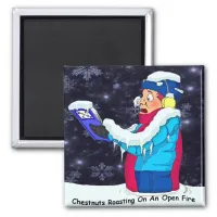 Cold Christmas Caroler Magnet