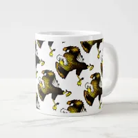 Cartoon Fighting Eagle Giant Coffee Mug