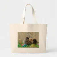 Real Easter Chicks Large Tote Bag