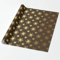 Burgundy and Gold foil Christmas Wrapping Paper