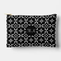 Abstract Monochrome Bokeh Dots Pattern Small Accessory Pouch