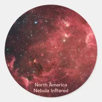 North America Nebula Infrared Classic Round Sticker