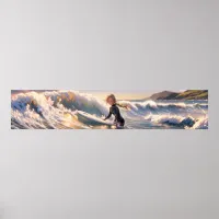 Heading out to catch a wave - Ultra wide Poster