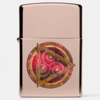 Crimson Celtic Mandala of Energy Zippo Lighter