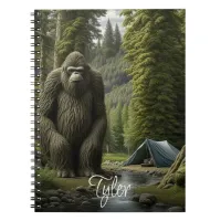 Bigfoot sitting in the Woods Personalized Notebook