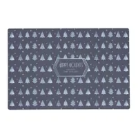 Christmas Trees and Snowflake Pattern Blue ID863  Placemat