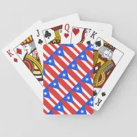 Puerto Rico Flag Pattern Poker Cards