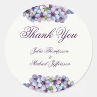 Romantic and Poetic Pastel Lilac Watercolor Classic Round Sticker