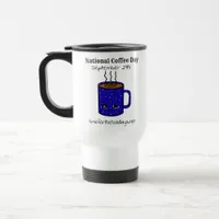 National Coffee Day September 29 | Funny Holiday Travel Mug